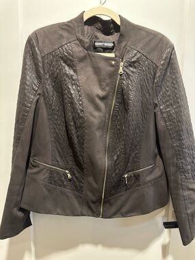 Gerry Weber Chocolate Brown Asymmetric Moto Jacket